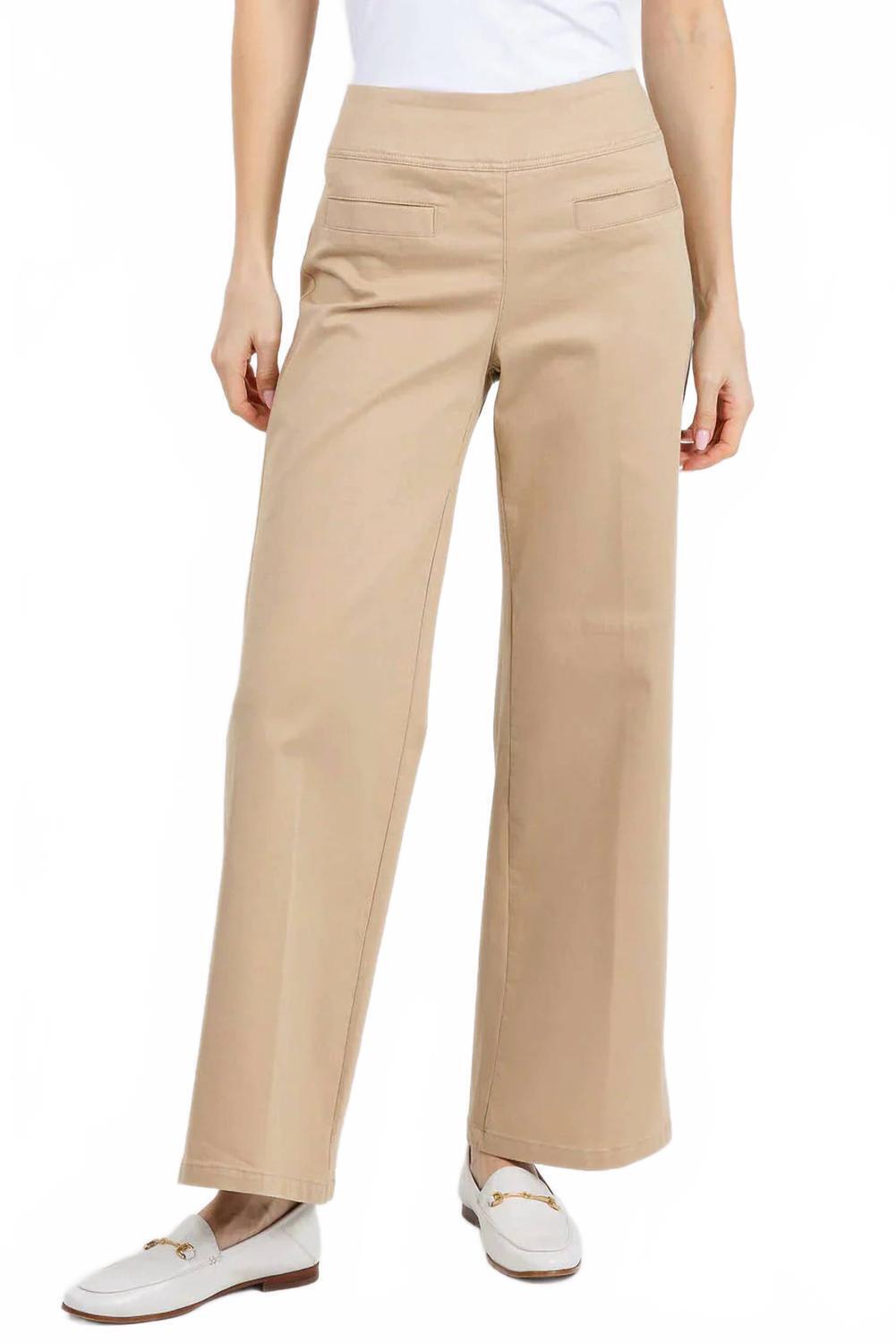 New Elliott Lauren Modern Twill Pull On Wide Leg Pant In Camel